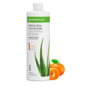 Herbalife concentrado aloe sabor mandarina 473 ml botella