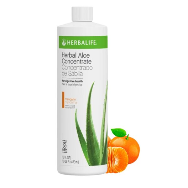 Herbalife concentrado aloe sabor mandarina 473 ml botella