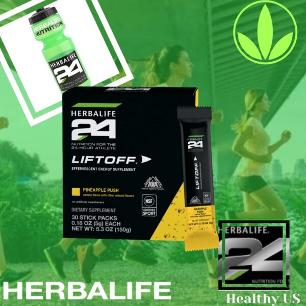 Herbalife24 Liftoff suplementos sin azúcar 30 sobres naturales