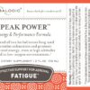 Etiqueta frontal de Herbalogic Peak Power Drops