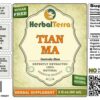 Etiqueta del producto HerbalTerra tintura Tian Ma