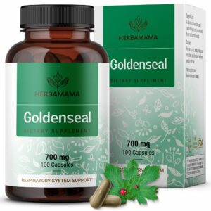 Cápsulas de raíz de sello de oro Herbamama en frasco