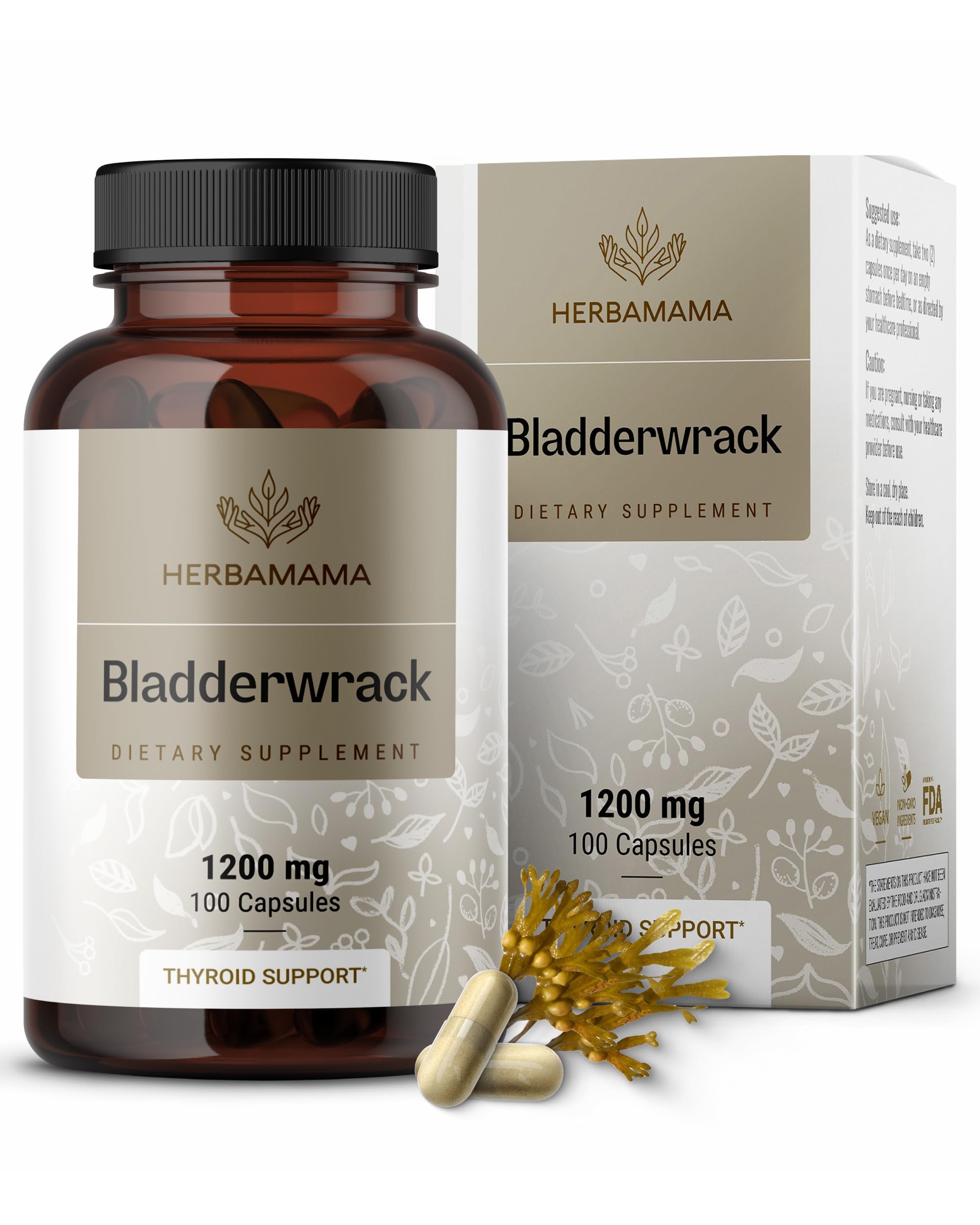 HERBAMAMA Fucus Vesiculosus, 1200 mg