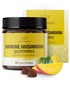 Botella de gomitas de hongos para apoyo inmunológico HERBAMAMA
