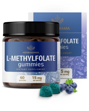 Frente de la caja Herbamama L-Methylfolate Gummies