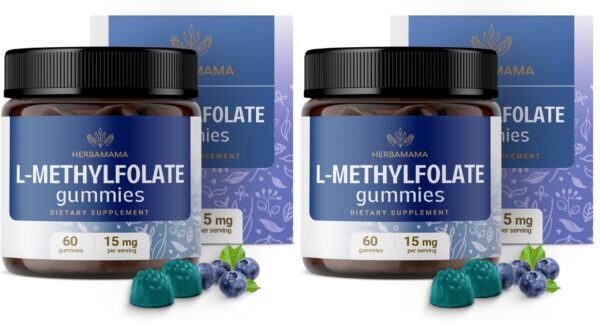 Version 1.0.0 HERBAMAMA L-metilfolato gomitas etiqueta frontal