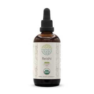 Botella de extracto Reishi orgánico HerbEra 4 oz