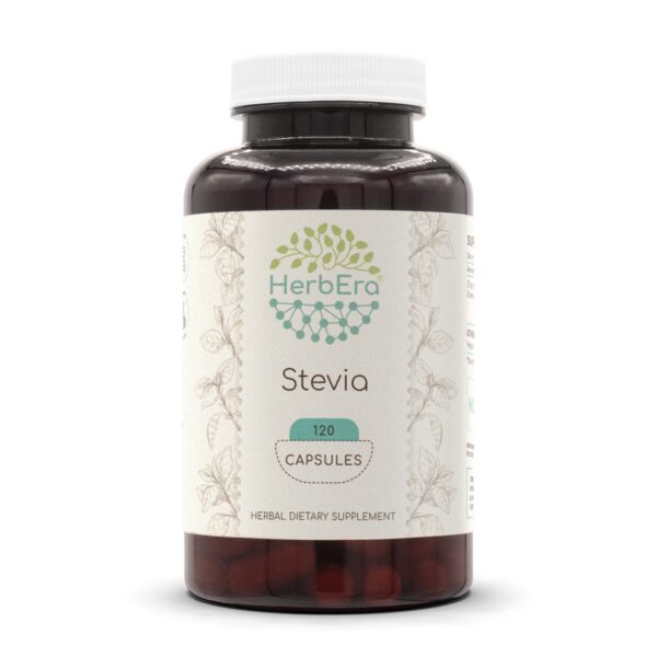 HerbEra Stevia cápsulas naturales 120 unidades 500mg