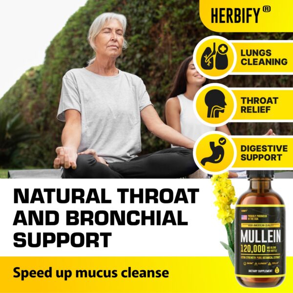 Suplemento herbal gotas de gordolobo para apoyo pulmón