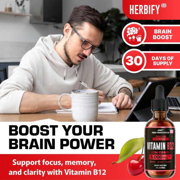 Version 1.0.0 Suplemento HERBIFY vitamina b12 líquido gotas un paquete