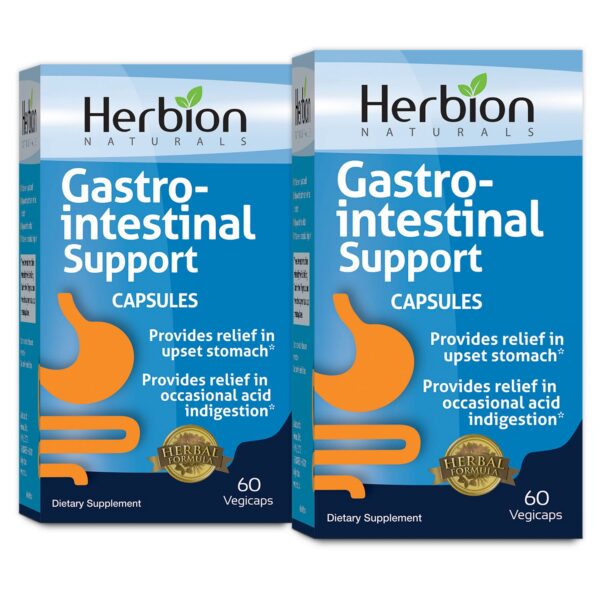 Version 1.0.0 Frente de la etiqueta Herbion Naturals Gastro-intestinal