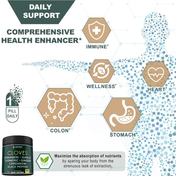 Herbpy cápsulas veganas para apoyo digestivo e inmunológico