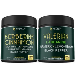 Paquete 7en1 Herbpy berberina y raíz valeriana suplemento