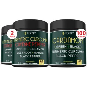 Version 1.0.0 Herbpy suplemento natural paquete doble 7en1 curcumina cápsulas