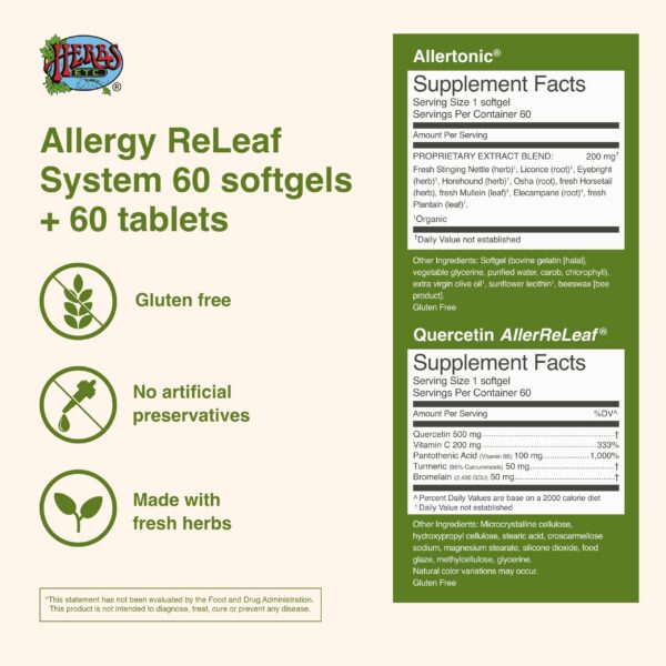 Herbs Etc. Allergy ReLeaf sistema de apoyo