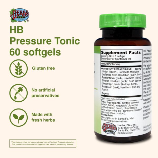 frontal herbs etc hb pressure tonic suplemento para salud cardiovascular