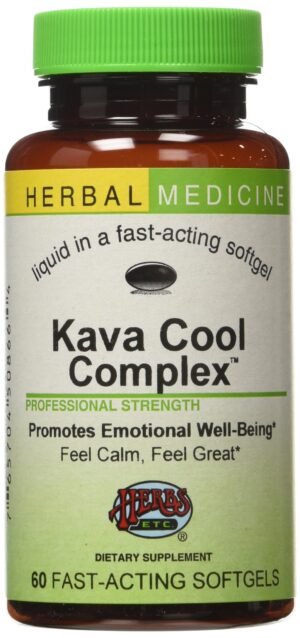 Herbs Etc Kava Cool Complex suplemento herbal relax 60 softgels