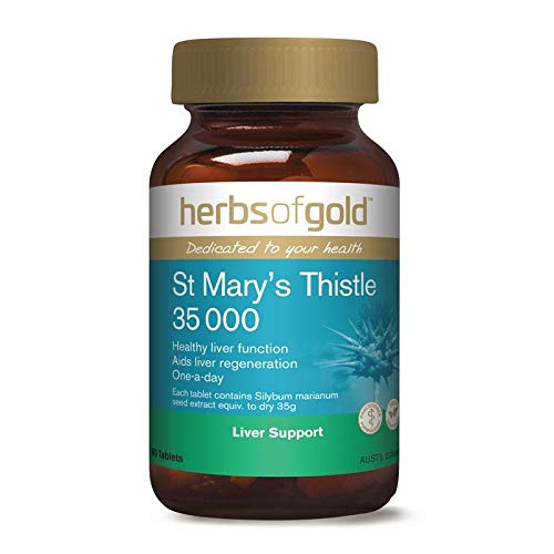 Herbs of Gold Cardo Mariano 35000 60 tabletas envase frontal