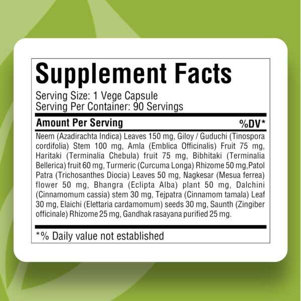 Herbsforever cápsulas detox para equilibrio dosha Pitta