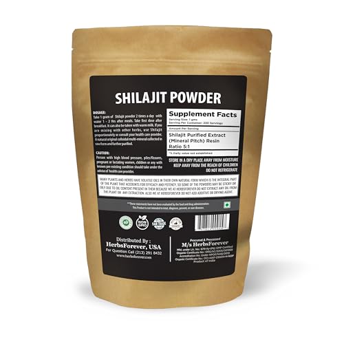 Version 1.0.0 Etiqueta trasera de Shilajit Herbsforever