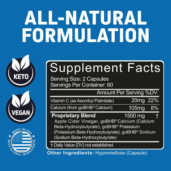 Etiqueta de la botella Herbtonics vinagre sidra BHB Keto