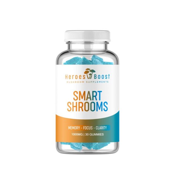 Heroes Boost Smart Shrooms gomitas en botella