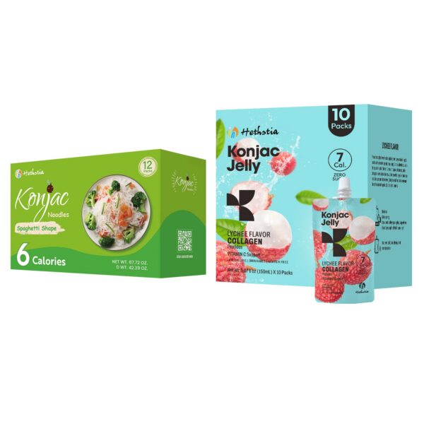 Konjac jelly lychee 10 paquetes