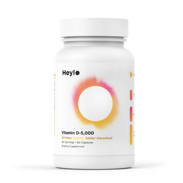 Version 1.0.0 Frasco del suplemento Heylo D3 5000 UI