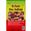 Hi-Yield zinc sulfate bolsa y etiqueta