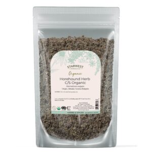 Hierba Marrubio orgánica cortada y tamizada paquete 4 onzas