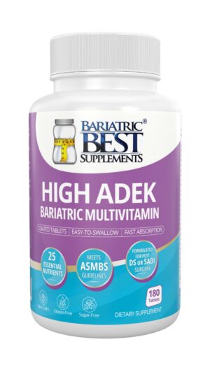 Version 1.0.0 High ADEK multivitamínico bariátrico 180 tabletas frasco