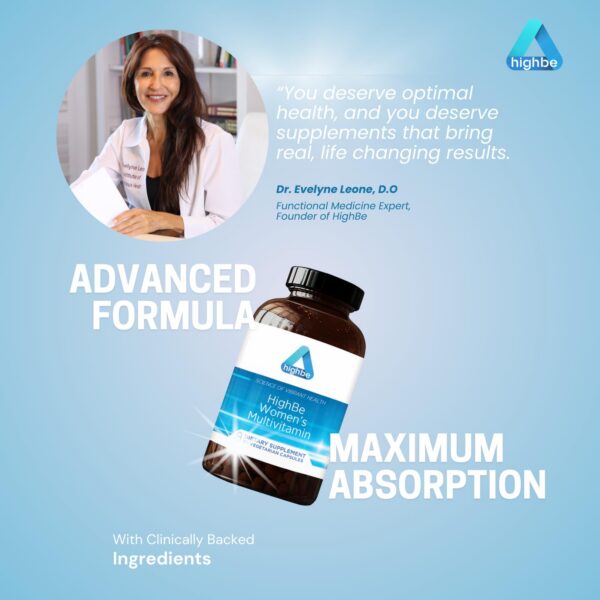 Version 1.0.0 Frente de la etiqueta HighBe Women Multivitamin