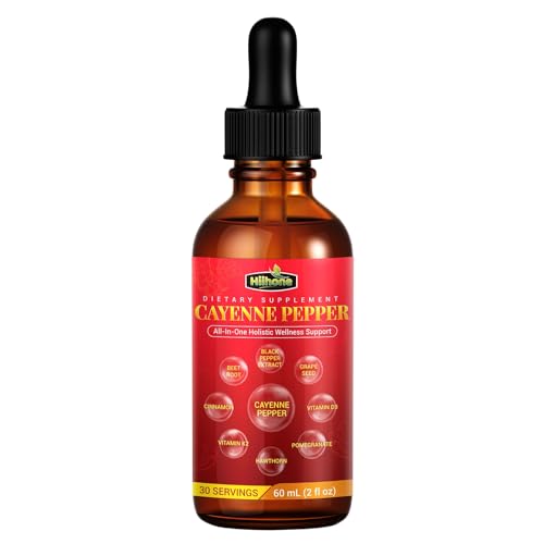 Botella de gotas líquidas de pimienta de cayena HIIHONE 10 en 1