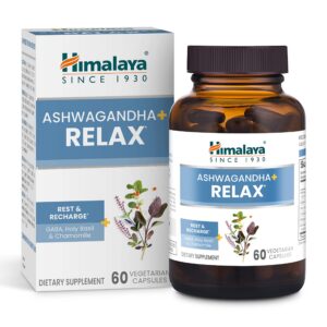 Himalaya Ashwagandha+ Relax suplemento cápsulas para estrés