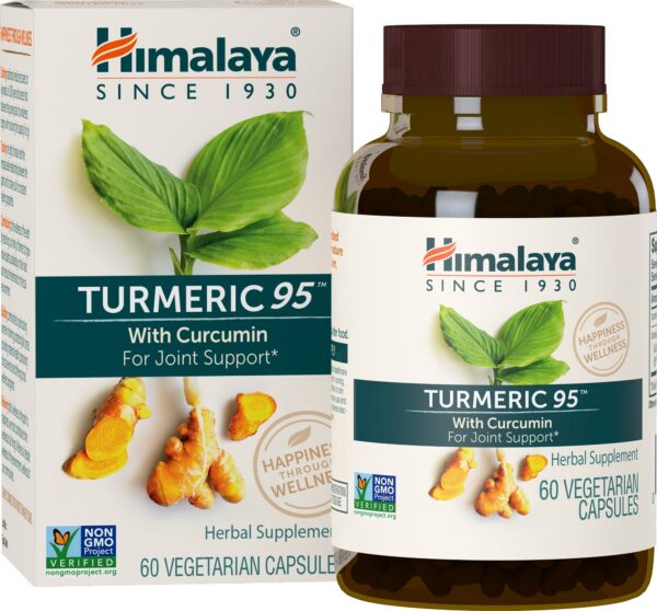 Suplemento Himalaya Cúrcuma 95 600 mg en cápsulas