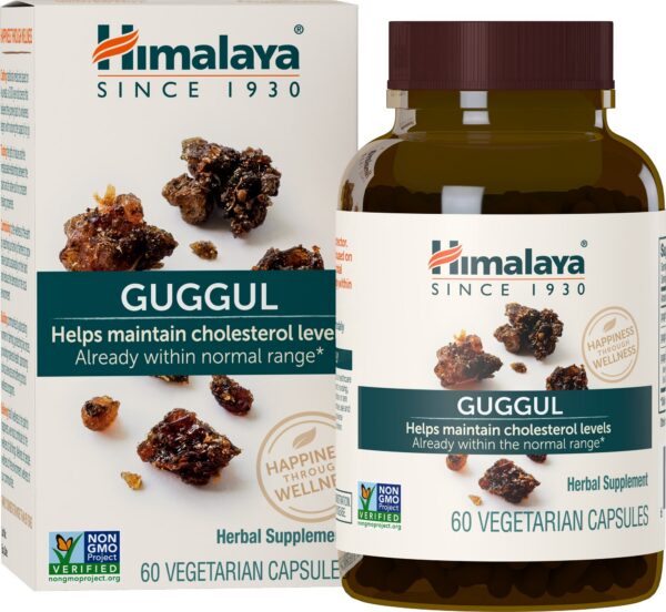 Version 1.0.0 Himalaya Guggul frenta de frasco