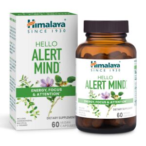 Himalaya Hello Alert Mind caja frontal 60 cápsulas