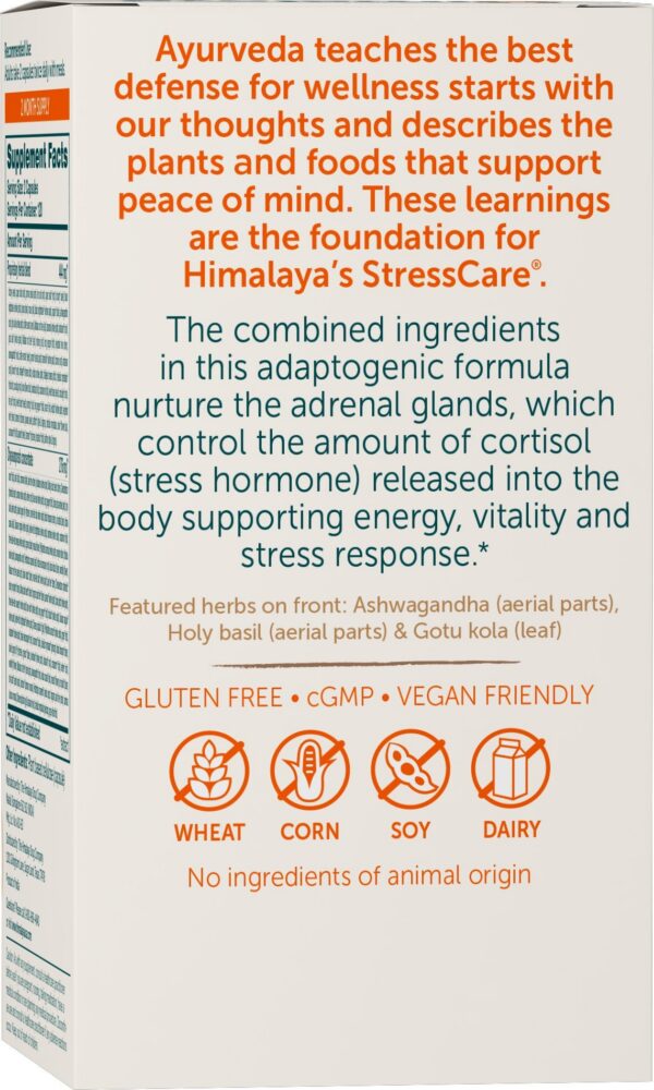 Himalaya StressCare mostrando ingredientes