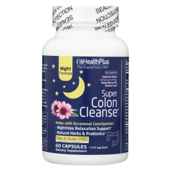 Hlth+ Super Colon Cleanse Night suplemento digestivo