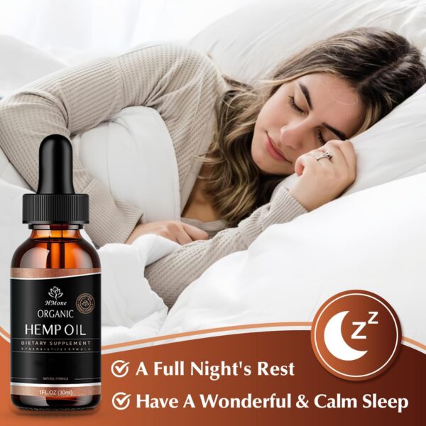 Etiqueta HMone Hemp Oil y logotipo