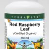 Hoja de frambuesa roja orgánica TerraVita 450 mg 100 cápsulas