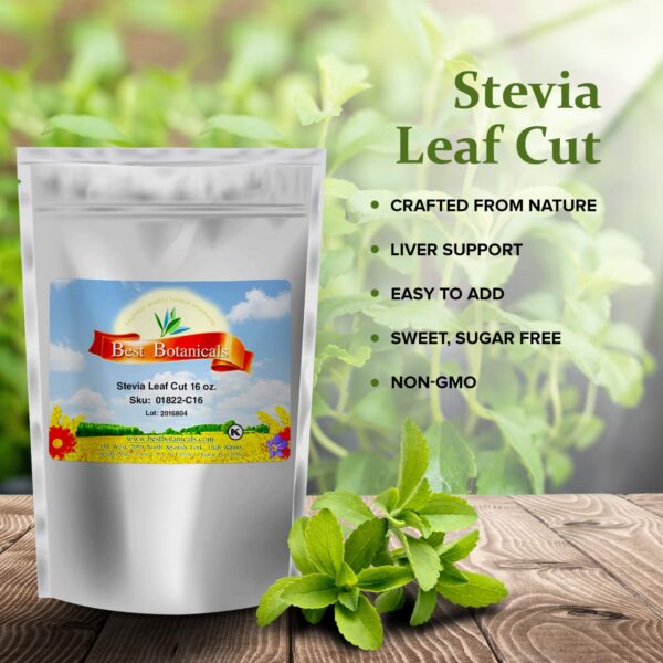 Version 1.0.0 Hoja de stevia natural para endulzar bebidas y tés