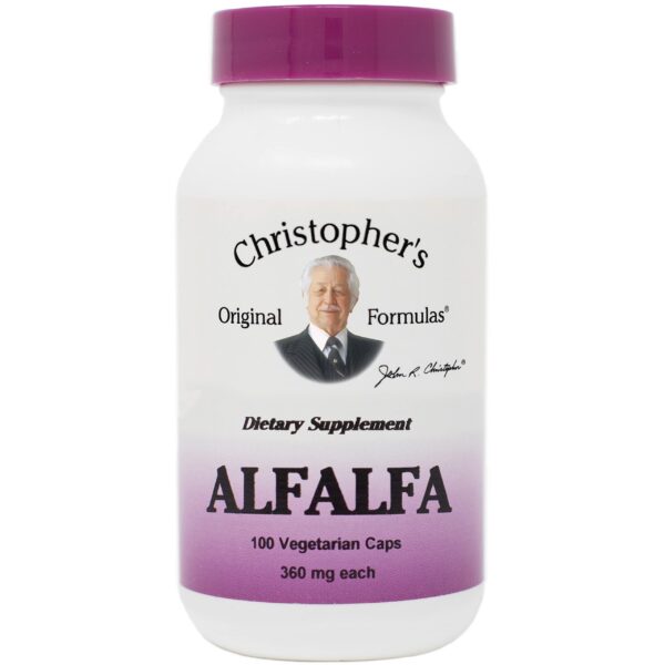 Hojas de alfalfa Dr. Christopher 100 cápsulas vegetales