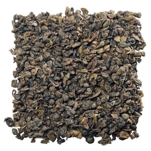 Hojas de té gunpowder premium orgánico en bolitas