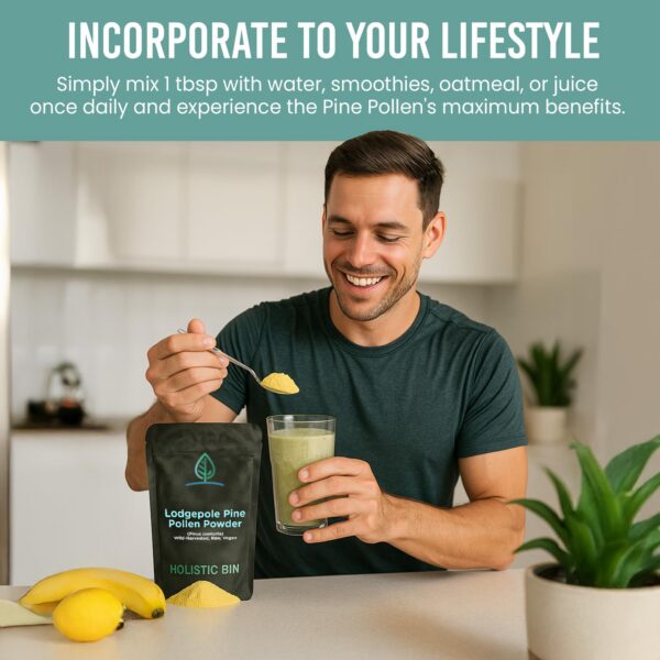 Etiqueta del polen de pino Holistic Bin