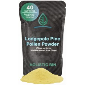 Polen de pino orgánico Holistic Bin frasco
