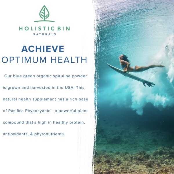 Bolsa resellable polvo espirulina azul HOLISTIC BIN