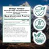 Medición de porciones de polvo Shilajit