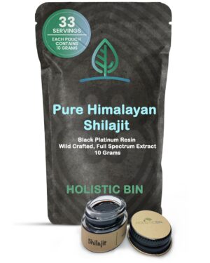 Holistic Bin Shilajit Resin etiqueta frontal