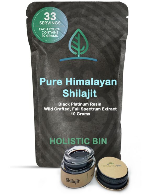 Holistic Bin Shilajit Resin etiqueta frontal
